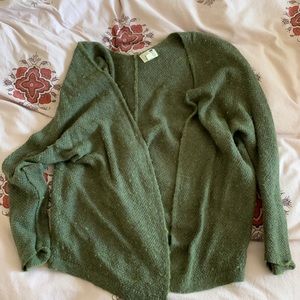 LA Hearts Green Cardigan